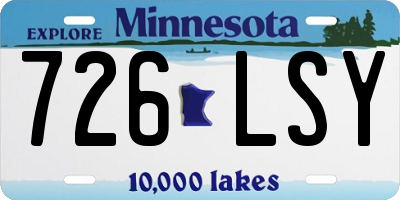 MN license plate 726LSY