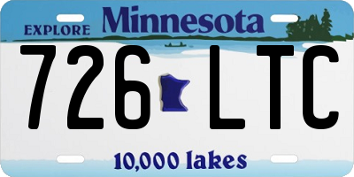 MN license plate 726LTC