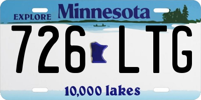 MN license plate 726LTG