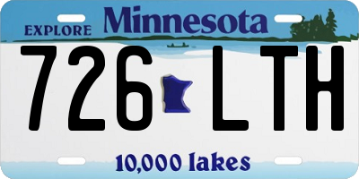 MN license plate 726LTH