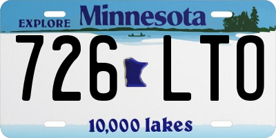 MN license plate 726LTO