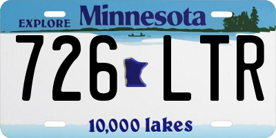 MN license plate 726LTR