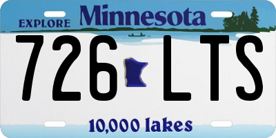 MN license plate 726LTS