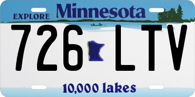 MN license plate 726LTV