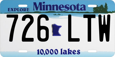 MN license plate 726LTW