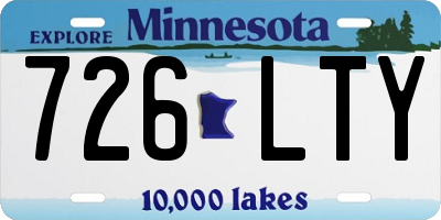 MN license plate 726LTY
