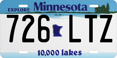MN license plate 726LTZ