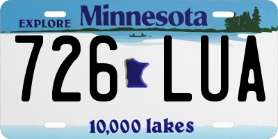 MN license plate 726LUA