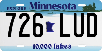 MN license plate 726LUD