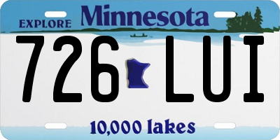 MN license plate 726LUI