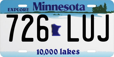 MN license plate 726LUJ