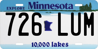 MN license plate 726LUM