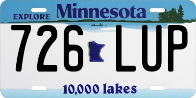 MN license plate 726LUP