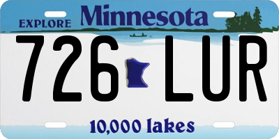 MN license plate 726LUR