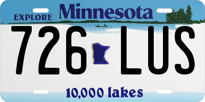 MN license plate 726LUS