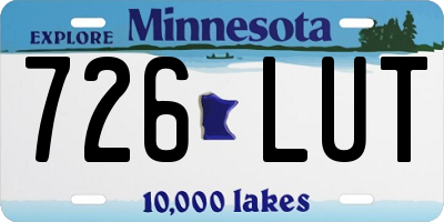 MN license plate 726LUT