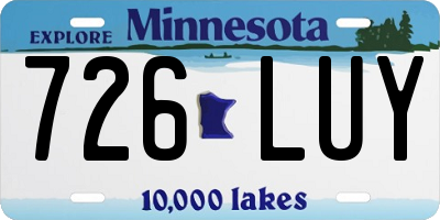 MN license plate 726LUY