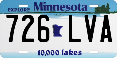 MN license plate 726LVA