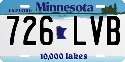 MN license plate 726LVB