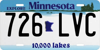 MN license plate 726LVC