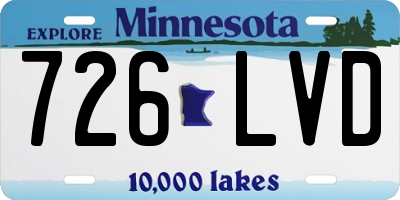 MN license plate 726LVD