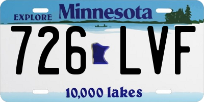 MN license plate 726LVF