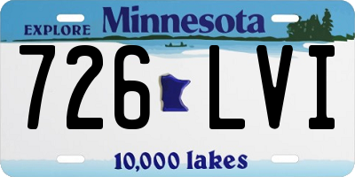 MN license plate 726LVI