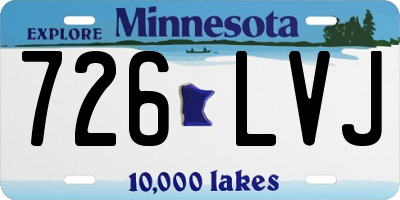 MN license plate 726LVJ