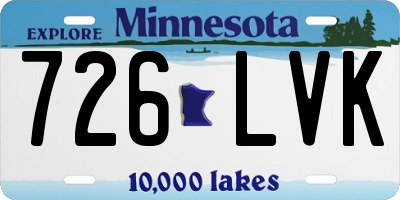 MN license plate 726LVK