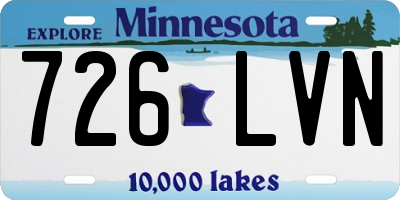 MN license plate 726LVN