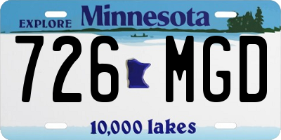 MN license plate 726MGD