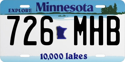 MN license plate 726MHB
