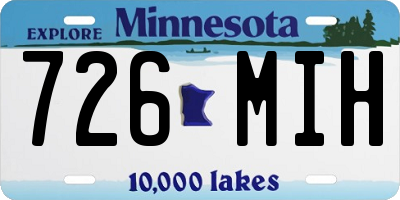 MN license plate 726MIH