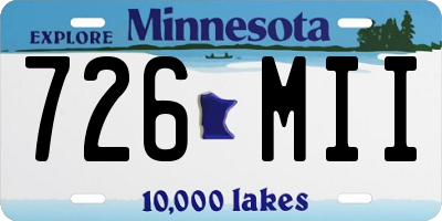 MN license plate 726MII