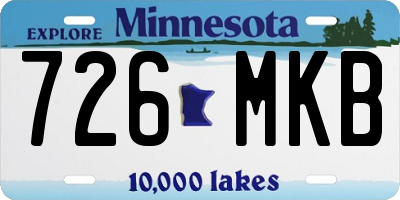 MN license plate 726MKB