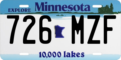 MN license plate 726MZF