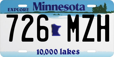 MN license plate 726MZH