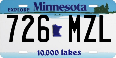 MN license plate 726MZL