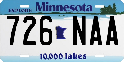 MN license plate 726NAA