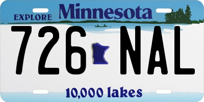 MN license plate 726NAL