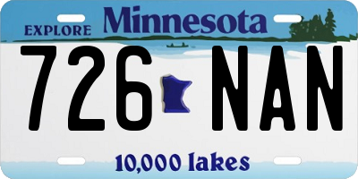 MN license plate 726NAN