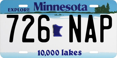 MN license plate 726NAP
