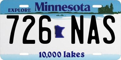 MN license plate 726NAS