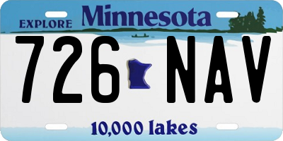 MN license plate 726NAV