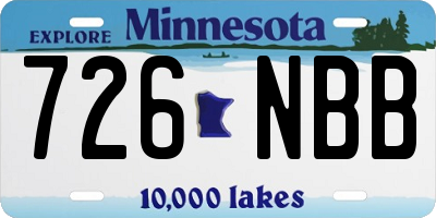 MN license plate 726NBB