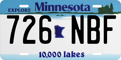 MN license plate 726NBF