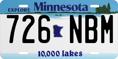 MN license plate 726NBM