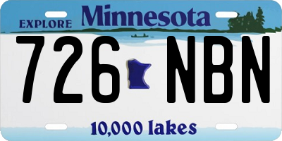 MN license plate 726NBN