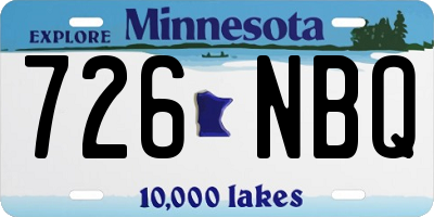 MN license plate 726NBQ