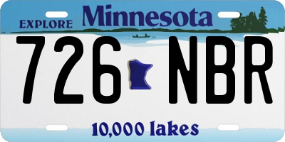 MN license plate 726NBR